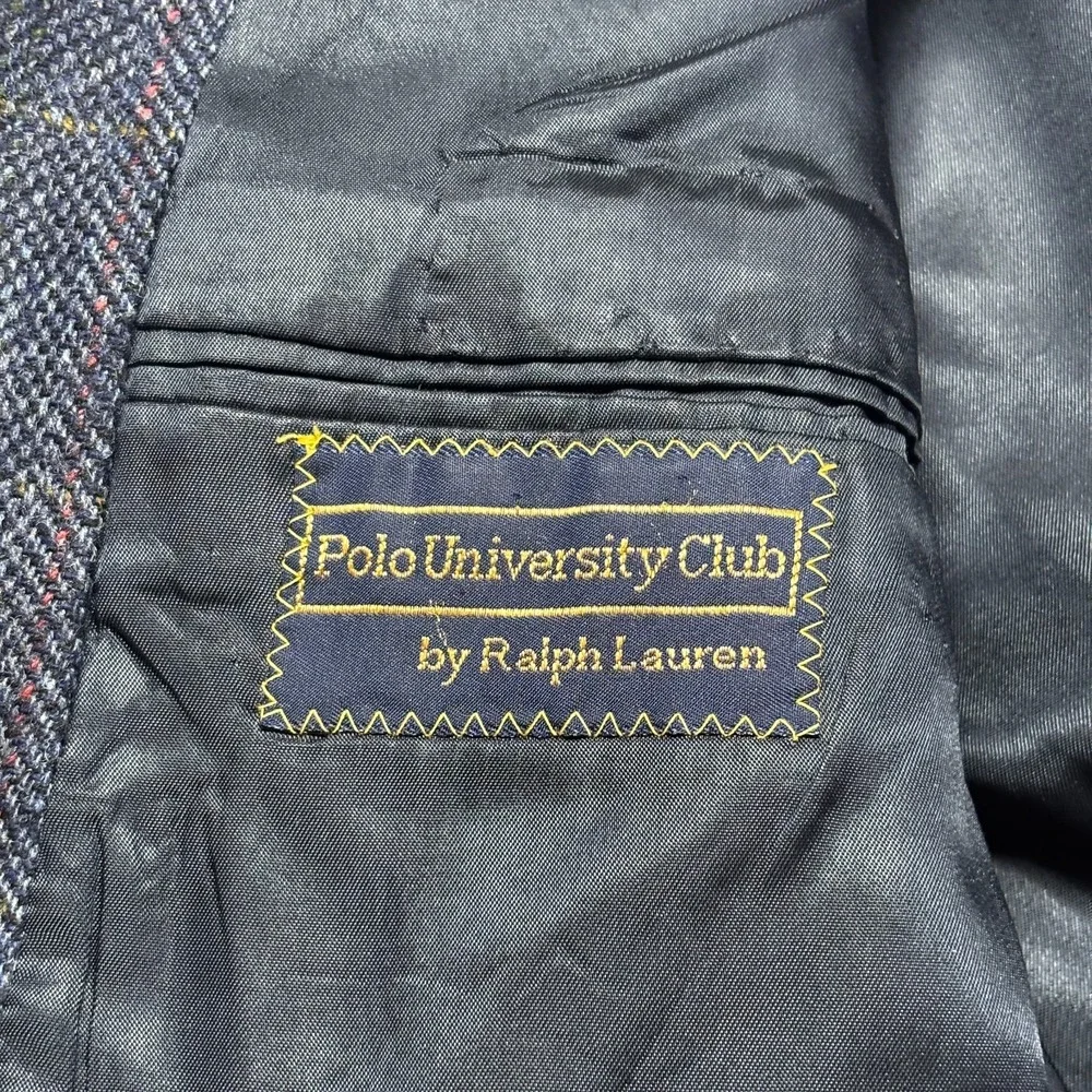 VTG Polo University‎ Club Ralph Lauren Blazer Mens 44 Wool Tweed USA Academia